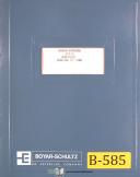 Boyar Schultz-Boyar Schultz 3A818, 3 Axis Surface Grinder, Ops Parts & Assembly Manual 1972-3A818-05